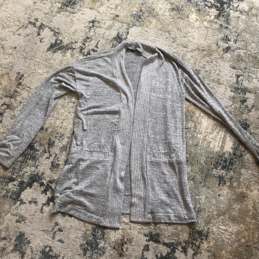 grey long sweater